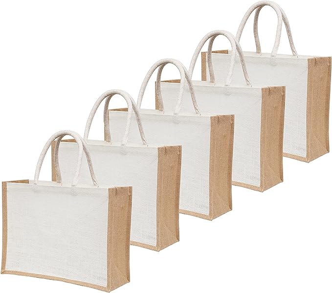 Burlap bags store with handles