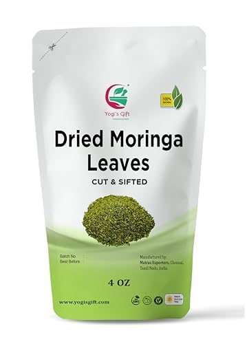 Moringa Leaves Loose 4 oz | Make tea, Springle on salad, Ground and use it | 100% natural Moringa leaf only no stems | te de moringa | by Yogi's Gift®